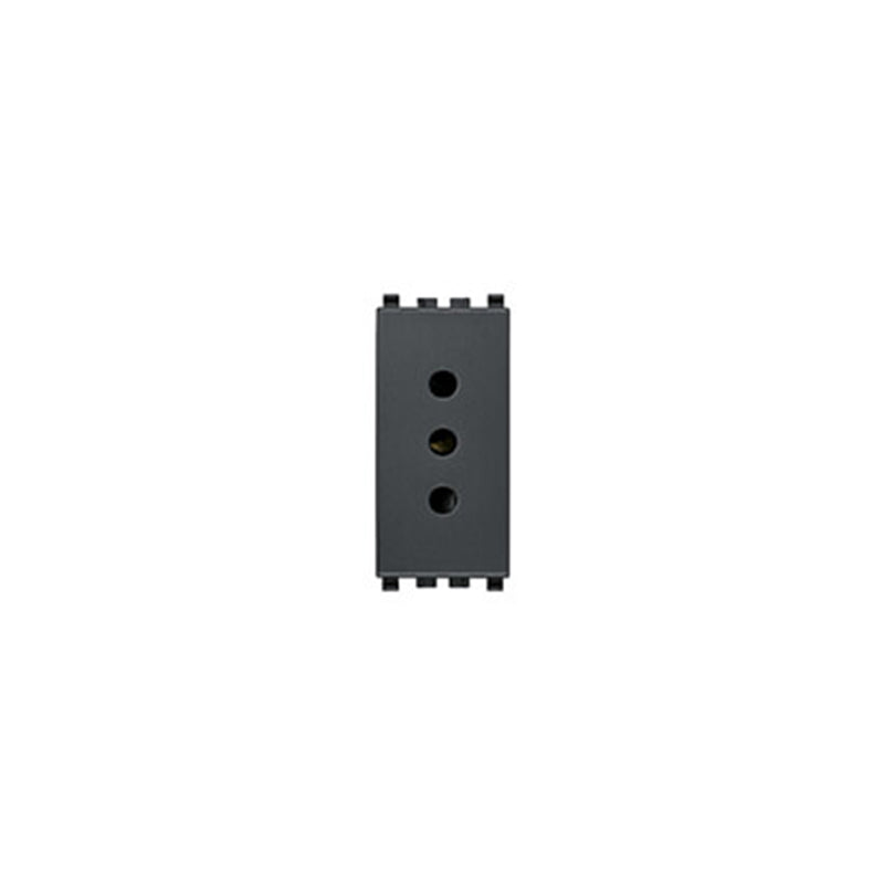Eikon Italian Outlet (P11), 2P+E, 10A-250V Sicury, Grey