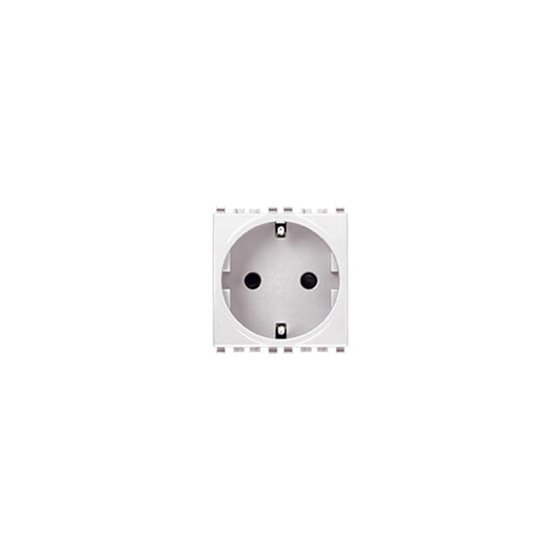 Eikon German Outlet, 2P+E, 16A-250V 2 Module, White