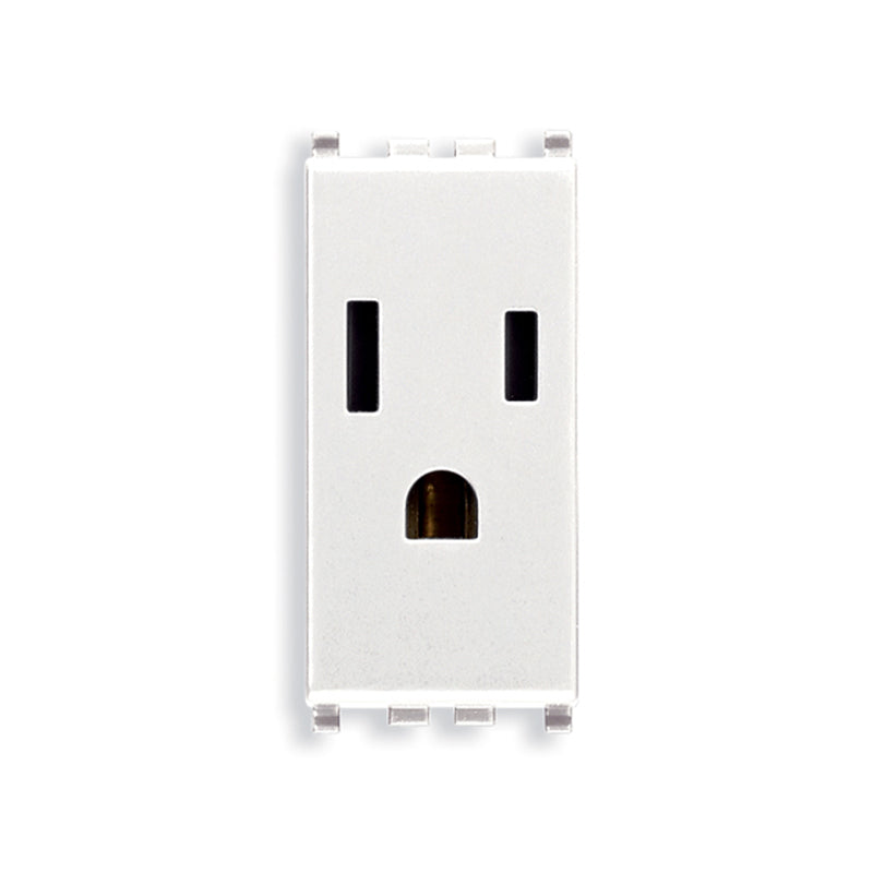 Eikon USA/Arabian Outlet, 2P+E, 15A-127V SICURY, 1 Module, White