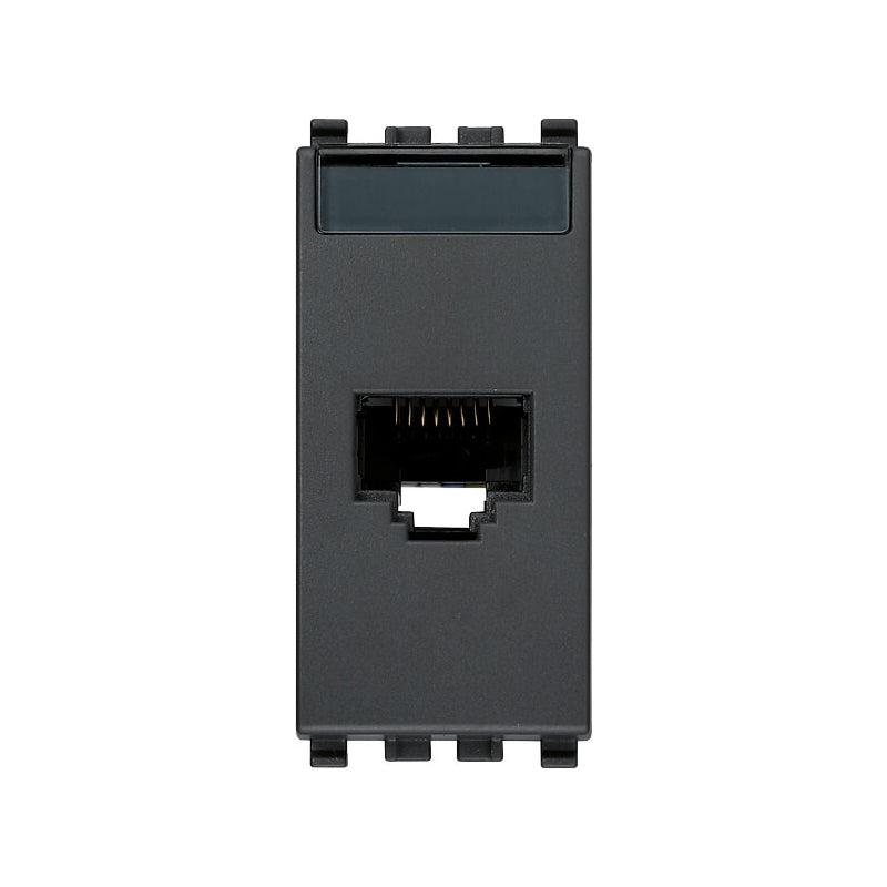 Eikon RJ45 Cat5e Netsafe UTP Socket 1 Module, Grey