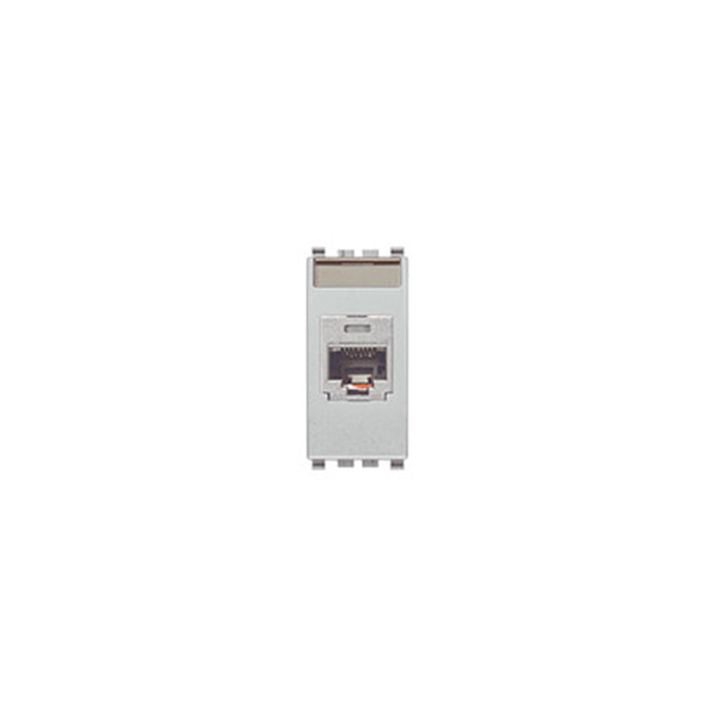 Eikon RJ45 Cat5e UTP Socket with Panduit Connector 8-contacts, 1 Module, Next (Silver)