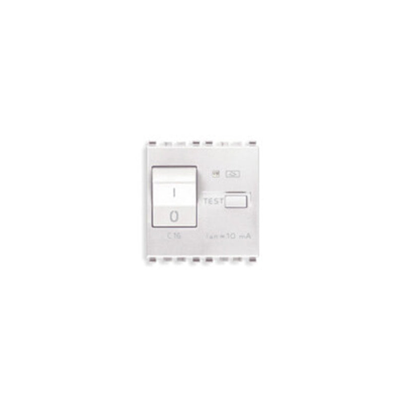 Eikon RCBO, 1P+N, 16A-120/230V, I?n 10 mA 2 Module, White