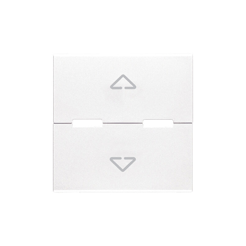BY-ME: SWITCH COVER: WHITE 2M MOMENTARY, ARROW SYMBOL,EIKON