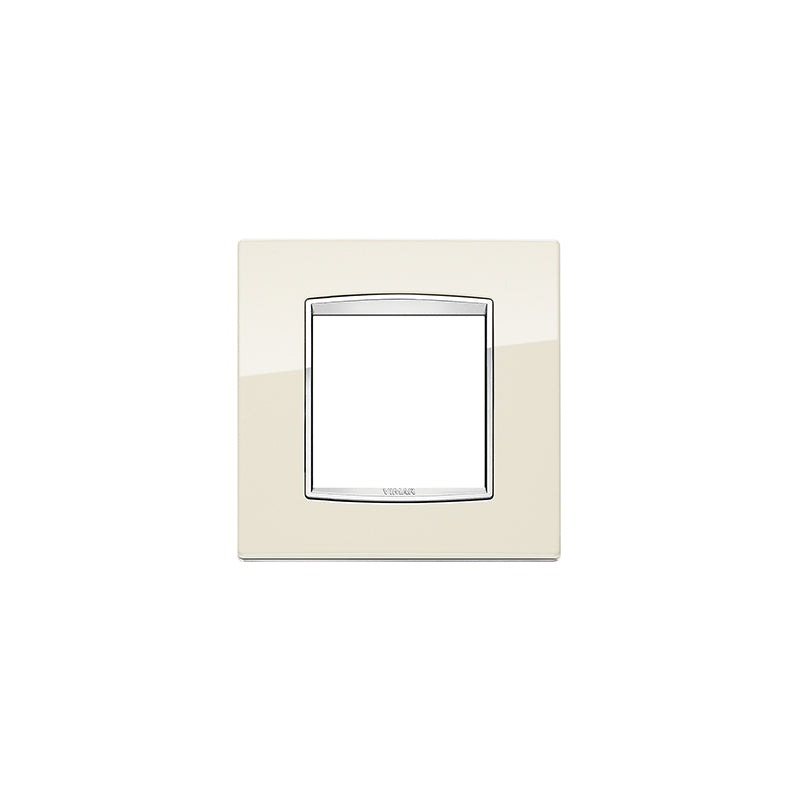 Plate: Metal, Antique White 2M, Square, Eikon