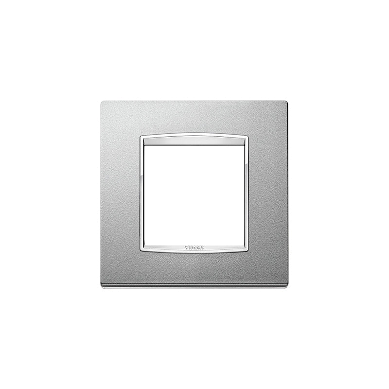 Plate: Metal, Matte Silver 2M, Square, Eikon