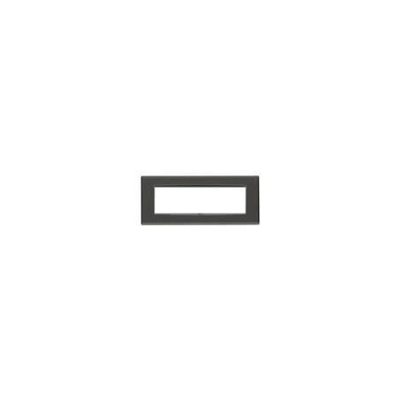 Eikon Square Cover Plate, Reflex Graphite, Technopolymer, 7 Module