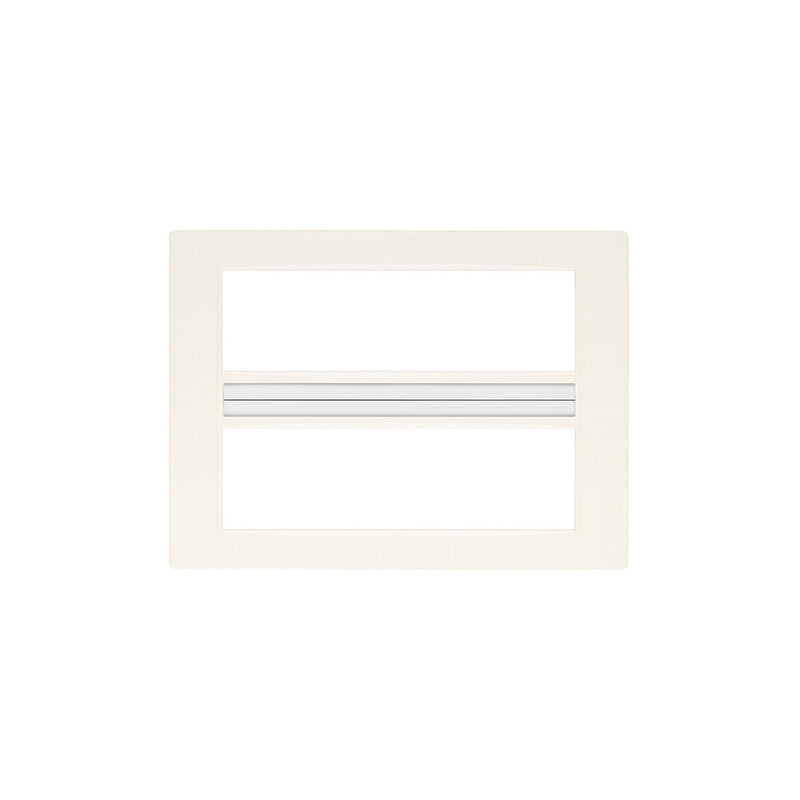Eikon Square Cover Plate, White Technopolymer, 14 Module