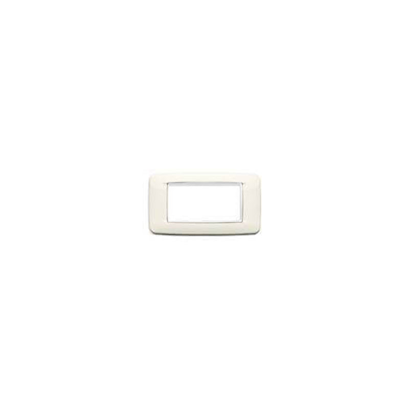 Eikon Round Cover Plate, Bright Arctic White, Die-Cast, 4 Module