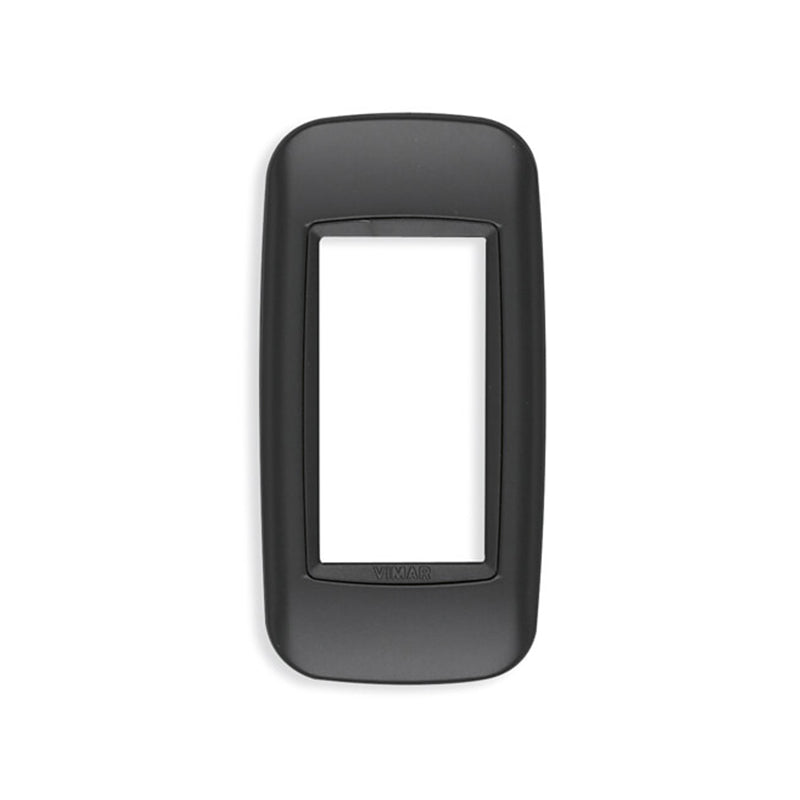 Eikon Round Cover Plate, Matte Anthracite Die-Cast Metal, 1 Module Panel
