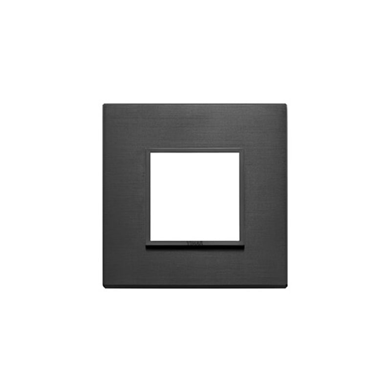 Eikon Evo Plate, Total Black Aluminum, 2 Module