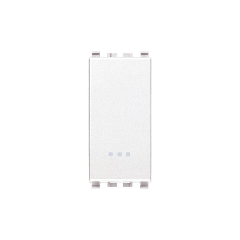 Custom-Engraved Eikon-Series Momentary Switch, 1P1T (NO), 10A, White, Illuminable