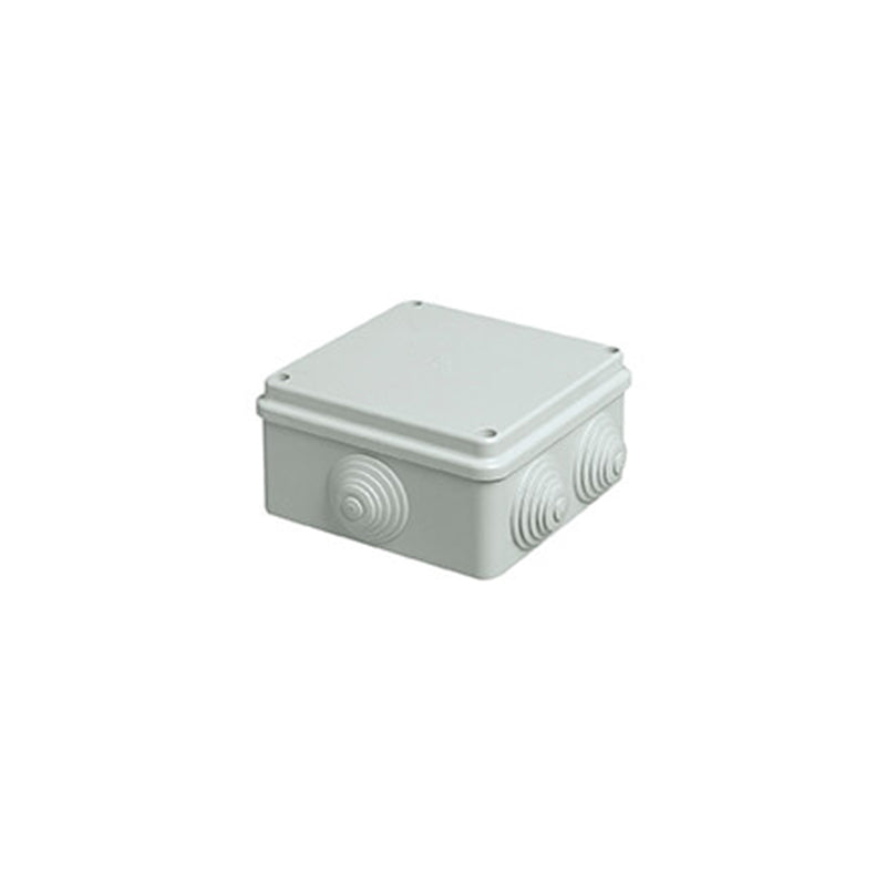 Vimar Surface Mount Junction Box w/Cable Entries 100x100x50mm, Grey, IP55