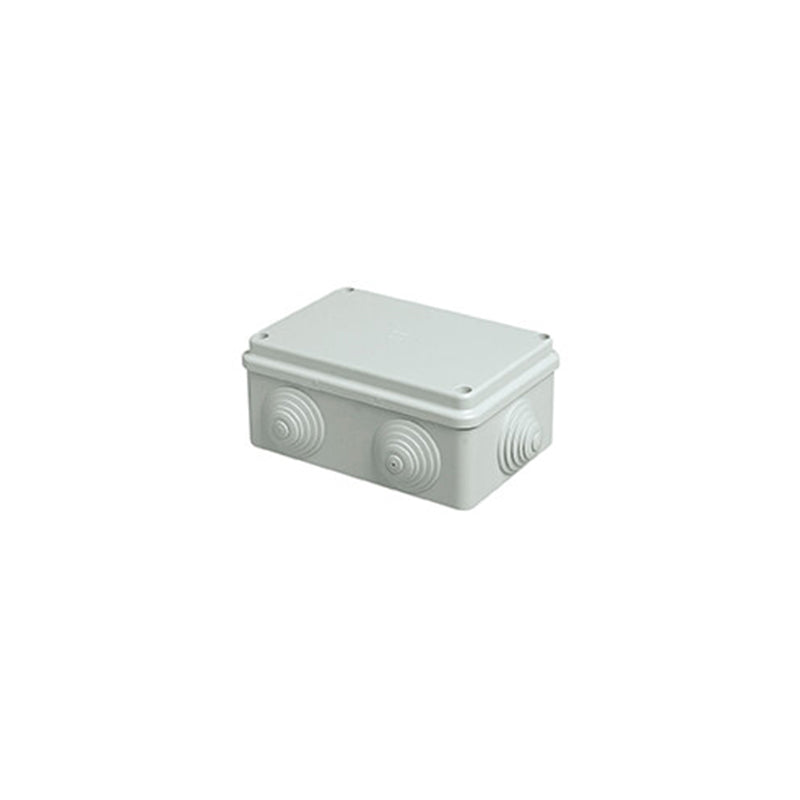 Surface mounted junction box with cable entries Screw-down cover, IP55, Grey, 120 x 80 x 50 (mm)
