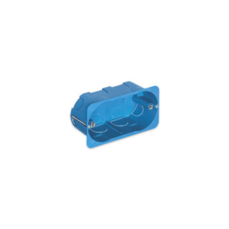 4 Module Mounting Box, Flush-Mount, Blue, Includes Screws, Idea/Eikon/Evo/Arke Series