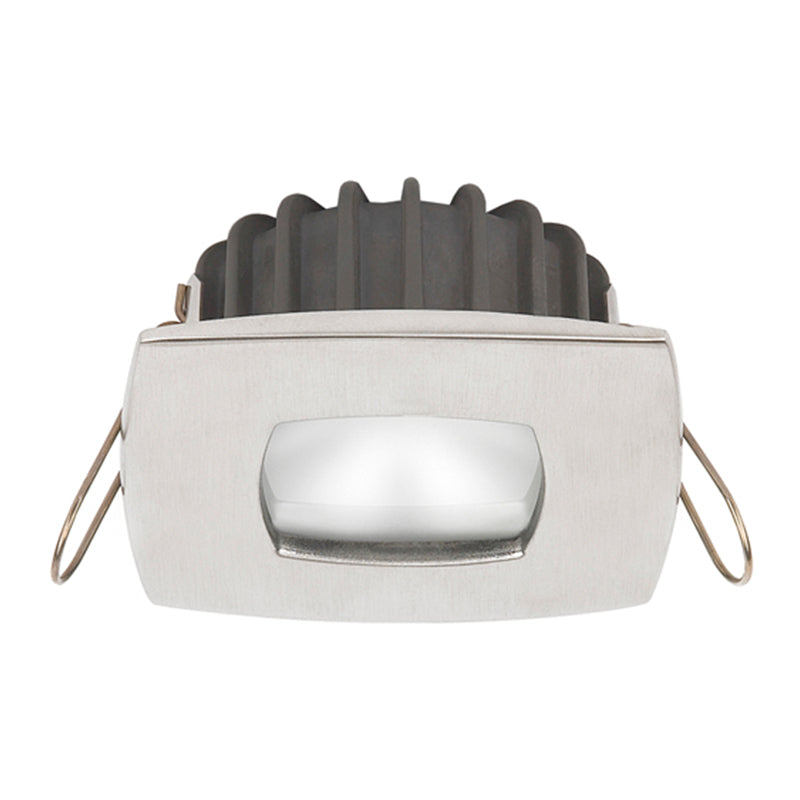 Ventura-RS PowerLED, 10-30VDC, Brushed Steel 2x3W highflux LED, Warm White Square Bezel