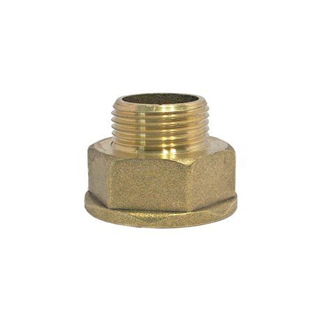 Brass coupling with M reduced F