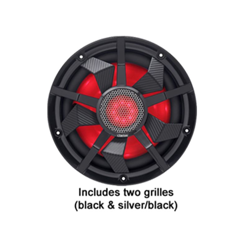 Subwoofer, 12" w/LED, Silver+Black