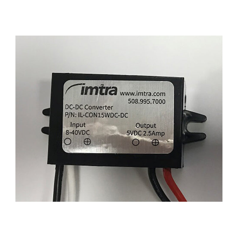 Voltage Converter, 8-40VDC- 5VDC, 2.5A Converts USB Media Port to a 5V Charging Port