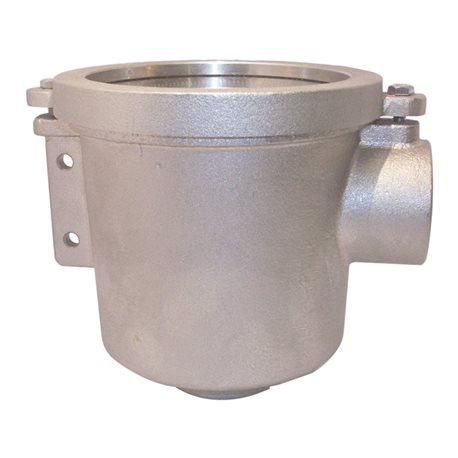 Nikel-plated brass water strainer vertical pattern
