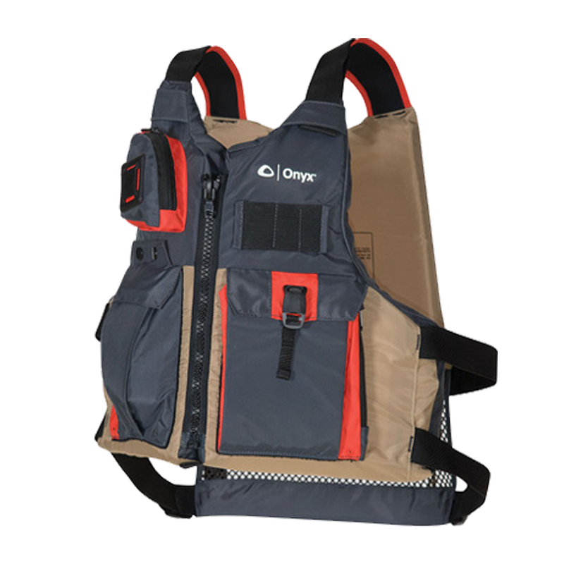 Kayak Fishing Paddle Vest, XXL, Tan