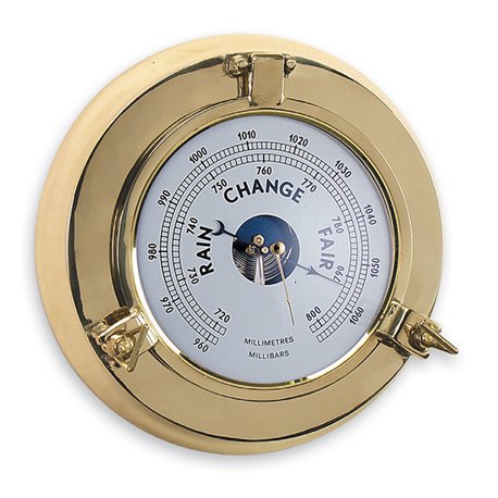 Opening porthole with barometer