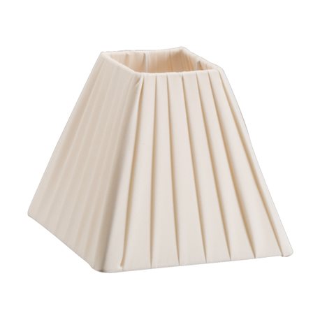 Pleated ivory lampshade
