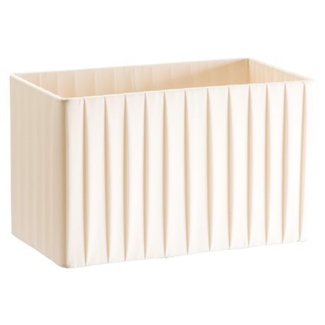 Pleated ivory lampshade