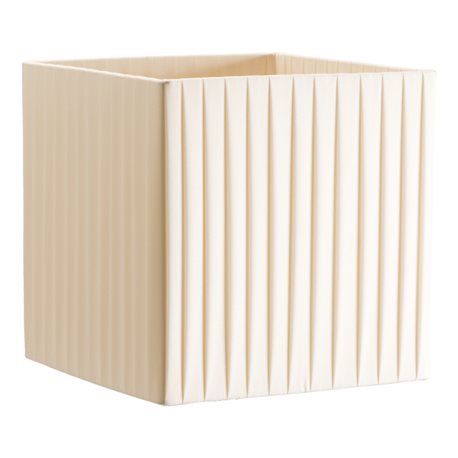 Pleated ivory lampshade