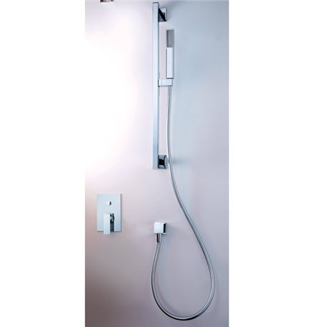 Sliding rail with hand shower
