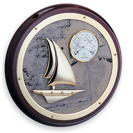 Thermometer-hygrometer with galleon