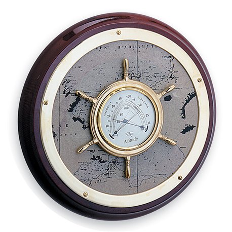 Thermometer-hygrometer with steering wheel