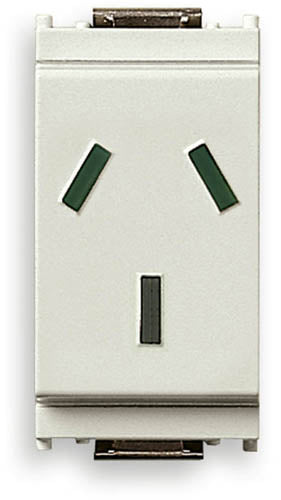 2P+E 10A Argentinian SICURY outlet white