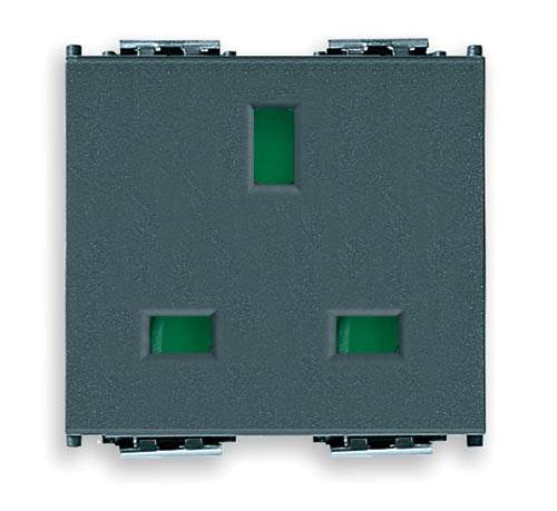 2P+E 13A English SICURY outlet grey