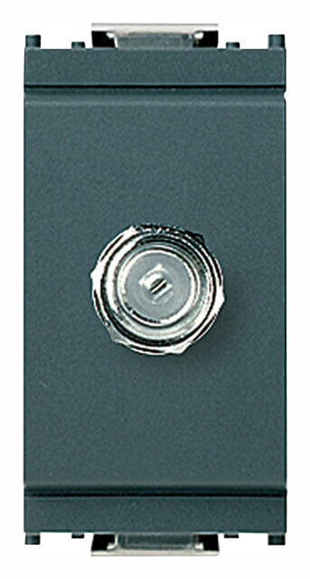 F type female socket connector grey