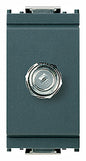 F type female socket connector grey