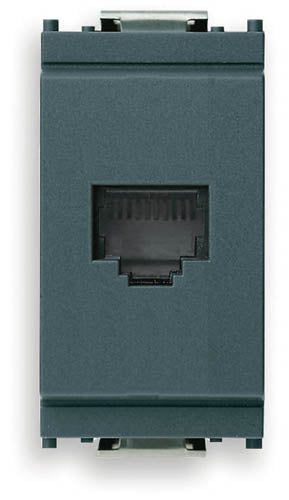 RJ11 phone jack 6/4 grey