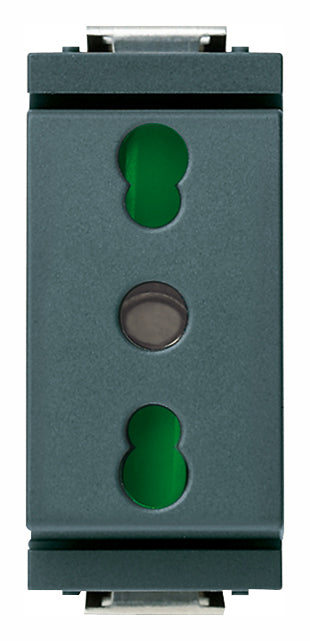 2P+E 16A P17/11 outlet grey
