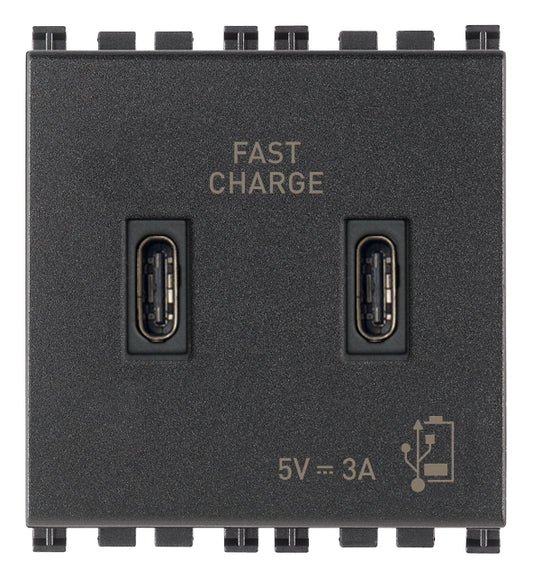C+C-USB supply unit 5V 3A 2M grey