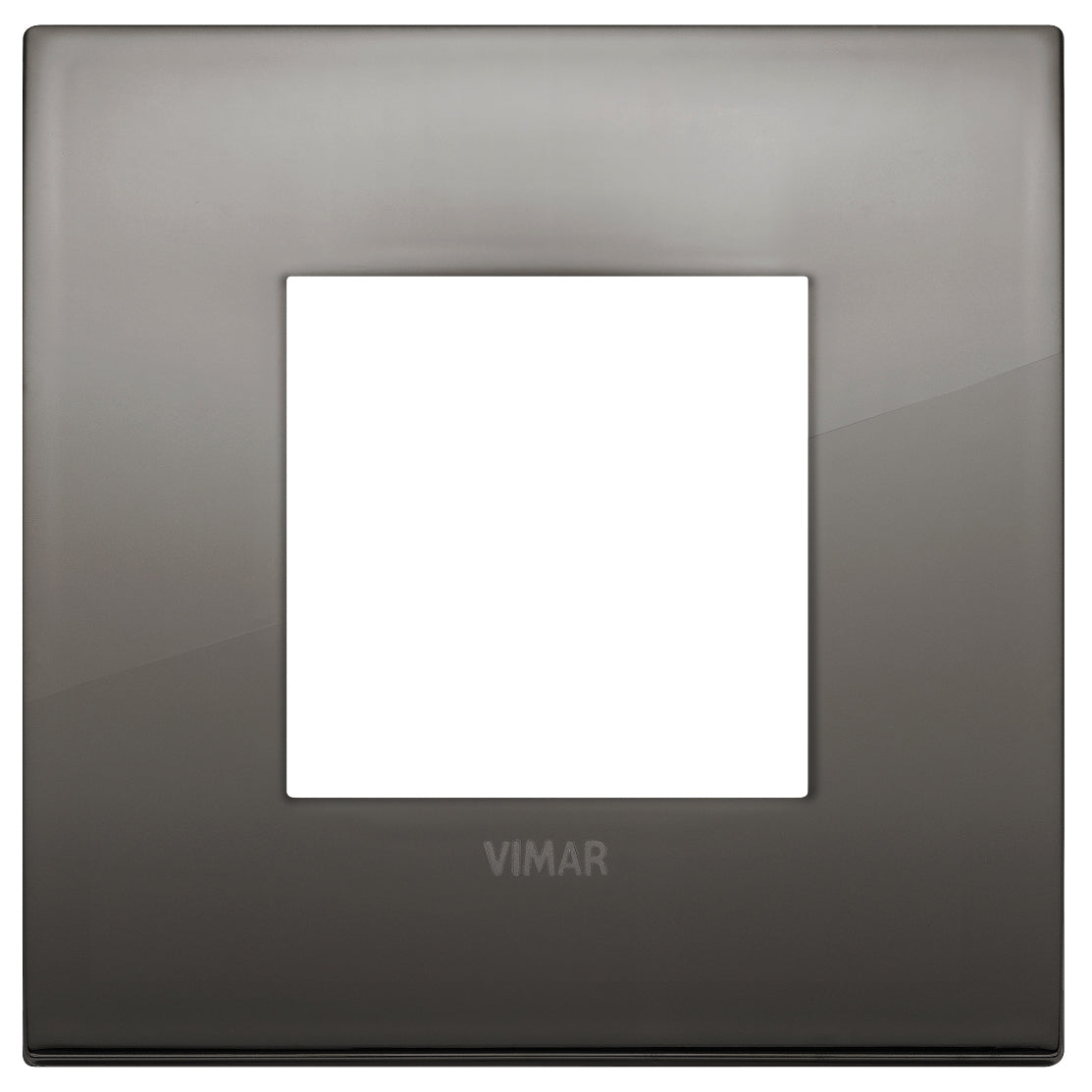 Classic plate 2M metal black chrome