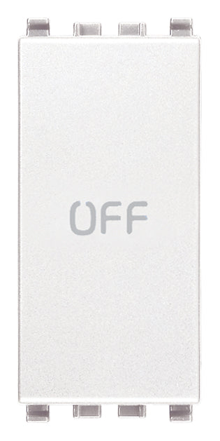 1P NO+NC 10A pushbutton OFF symbol white