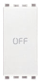 1P NO+NC 10A pushbutton OFF symbol white