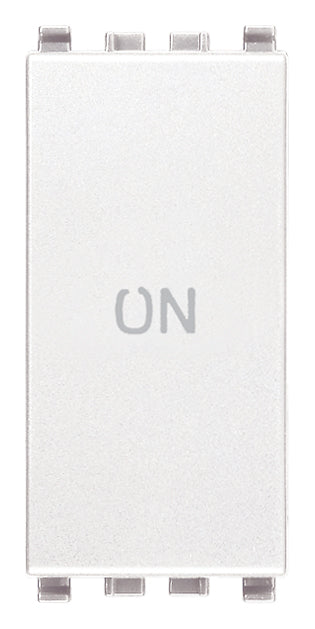 1P NO+NC 10A push button ON symbol white