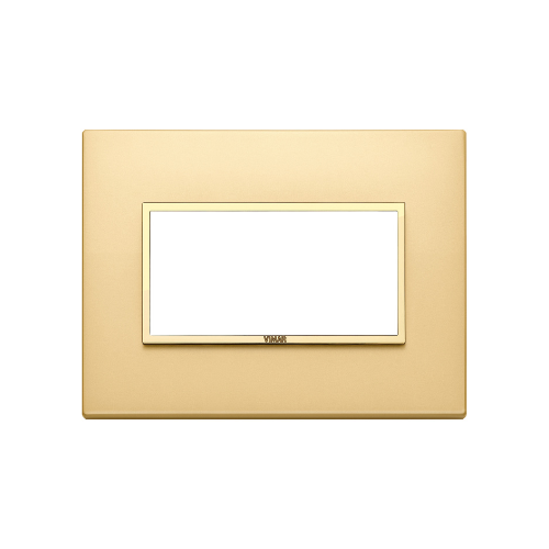 Plate 4M aluminium satin gold