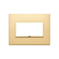 Plate 4M aluminium satin gold