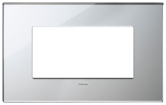 Plate 4M mirror glass ice silver