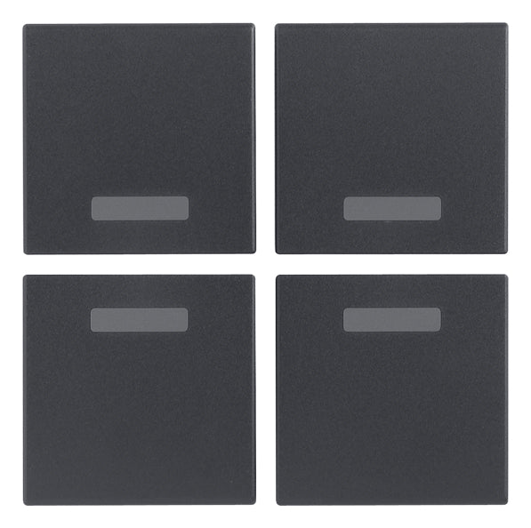 Four half-buttons 1M w/o symbol grey