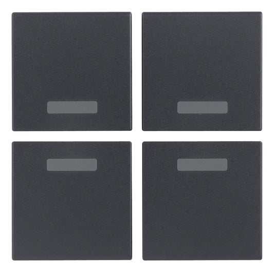 Four half-buttons 1M w/o symbol grey