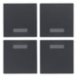 Four half-buttons 1M w/o symbol grey