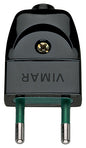 2P 10A S10 axial plug black