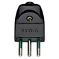 2P+E 10A S11 axial plug black
